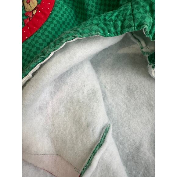 90’s Homemade Daisy Kingdom Rudi Reindeer Quilted Christmas Overalls - Picture 7 of 11